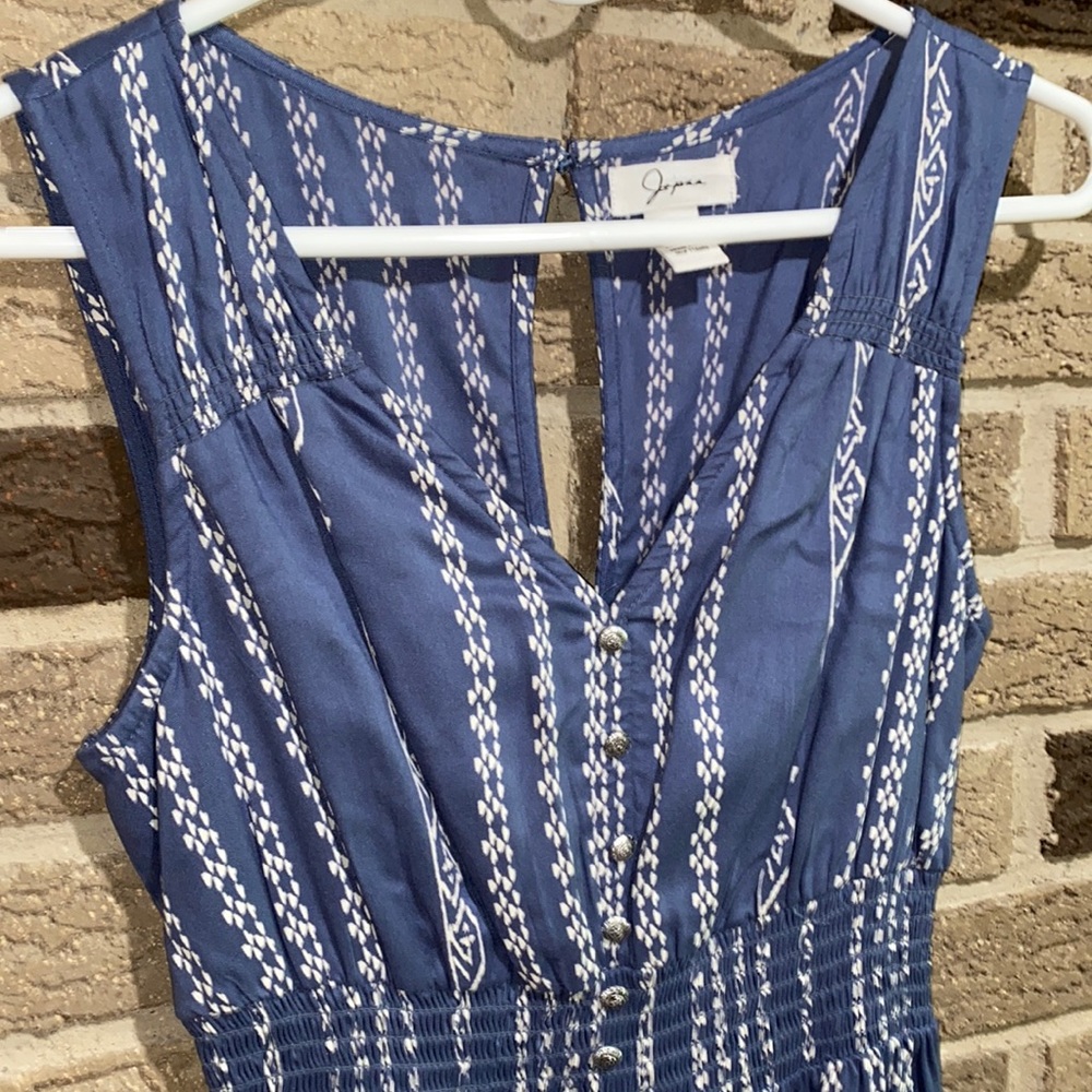 Medium blue patterned jumpsuit